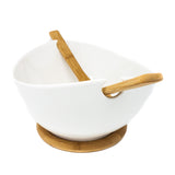 CLASINO SALAD BOWL WITH SPOONS - TrendyDecor.co