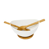CLASINO SALAD BOWL WITH SPOONS - TrendyDecor.co